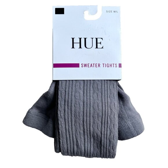 Hue U24245 Cable Knit Sweater Tights Grey ( S / M ) - Picture 4 of 5